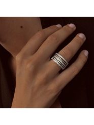 Les Petites Précieuses Srebrny pierścionek z cyrkoniami rozmiar: 50. Szare pierścionki Les Petites Précieuses, z cyrkonią, srebrne. Za 217.99 zł.