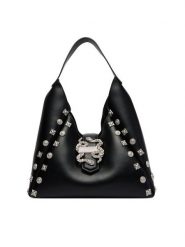 Just Cavalli Torebka 80RA4BA6 Czarny. Czarne torebki klasyczne Just Cavalli, bez wzorów, ze skóry, bez dodatków. Za 869.99 zł.