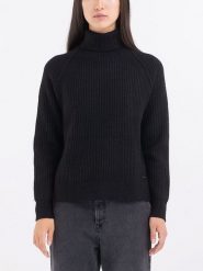 Replay Golf w kolorze czarnym rozmiar: M. Czarne golfy Replay, m, bez wzorów, z wełny, bez ramiączek. Za 308.91 zł.