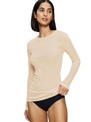 Triumph Koszulka "Beauty Layers" w kolorze beżowym rozmiar: XL. Brązowe bluzki Triumph, xl, bez wzorów, bez kołnierzyka, bez ramiączek. Za 52.42 zł.