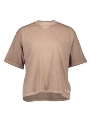 Reebok Koszulka w kolorze beżowym rozmiar: M. Brązowe bluzki Reebok, m, bez wzorów, z bawełny, bez kołnierzyka, bez ramiączek. Za 79.59 zł.