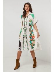 Lin Passion Sukienka w kolorze białym rozmiar: 34/36. Białe sukienki Lin Passion, na co dzień, bez wzorów, klasyczne, bez kołnierzyka, bez ramiączek, midi, proste. Za 121.99 zł.