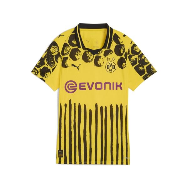 Damska koszulka KIDSUPER × BORUSSIA DORTMUND PUMA. Czarne bluzki Puma, xl, bez wzorów, sportowe, bez kołnierzyka, bez ramiączek. Za 439.00 zł.