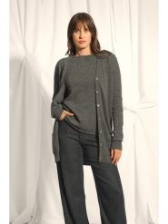 Just Cashmere Kaszmirowy kardigan "Chelsea" w kolorze antracytowym rozmiar: L. Czarne kardigany Just Cashmere, l, bez wzorów, z kaszmiru. Za 426.99 zł.