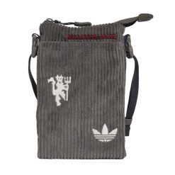 Torba Crossbody Adidas. Szare torby na ramię MANCHESTER UNITED, bez wzorów, z materiału, na ramię, bez dodatków. Za 183.99 zł.