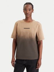 Patrizia Pepe T-Shirt 8M1828/J366-FG71 Brązowy Relaxed Fit. Brązowe t-shirty Patrizia Pepe, m, bez wzorów, z bawełny, bez kołnierzyka, bez ramiączek. Za 559.99 zł.