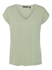 Vero Moda Koszulka "Vmfilli" w kolorze zielonym rozmiar: L. Zielone bluzki Vero Moda, l, bez wzorów, bez kołnierzyka, bez ramiączek. Za 48.39 zł.