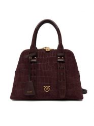 PINKO Torebka Bowling Bag Medium AI 25-26 PLTT 105906 A2YW Bordowy. Czerwone torebki klasyczne Pinko, bez wzorów, ze skóry, bez dodatków. Za 2,229.00 zł.