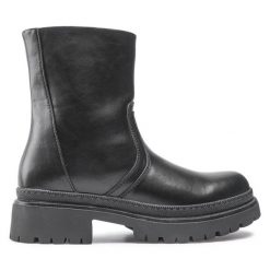 Botki Jenny Fairy. Czarne botki Jenny Fairy, bez wzorów, bez obcasa, na płaskiej podeszwie, bez zapięcia. Za 179.99 zł.