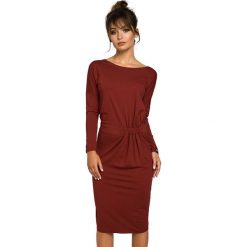 Sukienka w kolorze bordowym. Czerwone sukienki Be Wear, l, bez wzorów, bez kołnierzyka, bez ramiączek, maxi. Za 149.95 zł.
