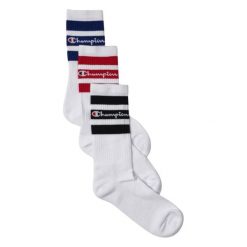 Skarpety Unisex Dla Dorosłych Crew (3 Sztuki). Białe skarpety Champion, bez wzorów. Za 72.99 zł.