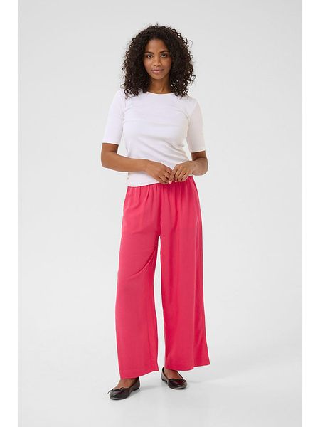 Kaffe Spodnie "Milia" w kolorze różowym rozmiar: 38. Różowe spodnie materiałowe Kaffe, na imprezę, bez wzorów, z materiału, z podwyższonym stanem. Za 108.74 zł.