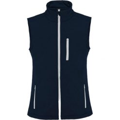 Ocieplacz Softshell Dla Dorosłych Unisex Nevada. Niebieskie kurtki sportowe ROLY, l, bez wzorów, z softshellu, bez kaptura, trekkingowe. Za 123.99 zł.