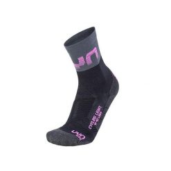 Skarpety UYN Light Lady Socks Black Grey Rose Violet. Czarne skarpety Uyn, bez wzorów. W wyprzedaży za 49.00 zł.