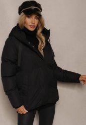 Czarna Kurtka Basic Pikowana z Nieodpinanym Kapturem Vertirya. Czarne kurtki narciarskie Renee, l, bez wzorów, z dzianiny, narciarskie. Za 159.99 zł.