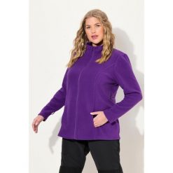 Damskie Bluza polarowa system modułowy do wpinania z recyklingu. Fioletowe bluzy Ulla Popken, plus size, bez wzorów, z materiału, bez kaptura. Za 199.99 zł.