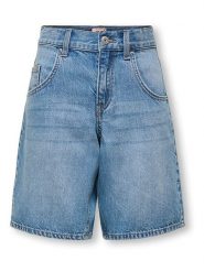 KIDS ONLY Szorty dżinsowe "Mate" w kolorze niebieskim rozmiar: 134. Niebieskie szorty KIDS ONLY, bez wzorów, z bawełny, klasyczne, z podwyższonym stanem. Za 88.64 zł.