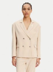 Maryley Marynarka 25EB288/21BE Beżowy Regular Fit. Brązowe marynarki i żakiety Maryley, xl, bez wzorów, z syntetyku. Za 379.99 zł.
