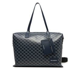 Torebka KARL LAGERFELD. Niebieskie shopper KARL LAGERFELD, bez wzorów, bez dodatków. Za 749.99 zł.