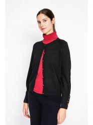 ASSUILI Kardigan w kolorze czarnym rozmiar: 40. Czarne kardigany Assuili, bez wzorów. Za 130.99 zł.