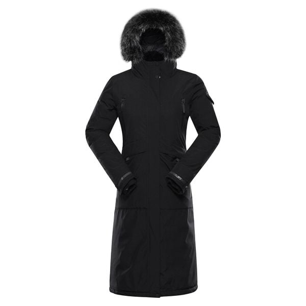 Parka dla kobiet Alpine Pro Wussa. Czarne parki Alpine Pro, m, z futra, eleganckie, bez kaptura. Za 850.60 zł.