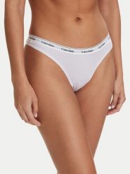 Calvin Klein Underwear Stringi 000QD5043E Fioletowy. Fioletowe stringi Calvin Klein Underwear, bez wzorów, z bawełny. Za 79.99 zł.