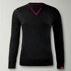 Bluza damska z bawełny NEBI czarna. Czarne bluzy LEGEA, bez wzorów, z bawełny, bez kaptura. Za 86.00 zł.