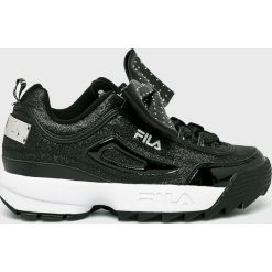 Fila - Buty Disruptor Glow Low. Czarne obuwie sportowe Fila, z gumy, bez zapięcia. W wyprzedaży za 449.90 zł.