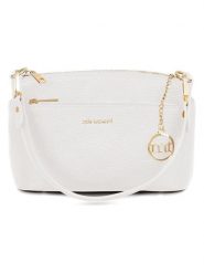 Mia Tomazzi Skórzana torebka "Bardolino" w kolorze białym - 25 x 17 x 13 cm rozmiar: onesize. Białe torby na ramię Mia Tomazzi, bez wzorów, z materiału, na ramię, bez dodatków. Za 208.99 zł.
