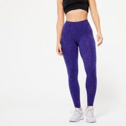 Legginsy fitness damskie Domyos. Legginsy DOMYOS, xs, bez wzorów, z bawełny. W wyprzedaży za 39.99 zł.