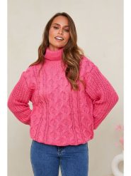 Soft Cashmere Golf w kolorze różowym rozmiar: 34/36. Różowe golfy Soft Cashmere, bez wzorów, z kaszmiru, bez ramiączek. Za 83.22 zł.