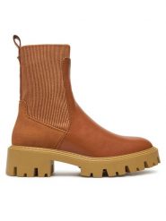 ONLY Botki 15329824 Brązowy. Brązowe botki Only, bez wzorów, ze skóry, bez obcasa, na płaskiej podeszwie, bez zapięcia. Za 279.99 zł.