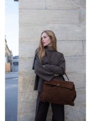 Maison héritage PARIS Skórzana torebka "Grand Talia" w kolorze brązowym - 40 x 27 x 13 cm rozmiar: onesize. Brązowe torby na ramię Maison héritage PARIS, bez wzorów, z materiału, przez ramię, bez dodatków. Za 480.90 zł.