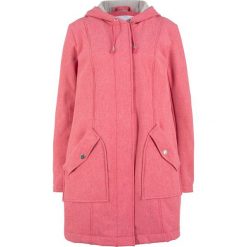 Kurtka parka softshell z kapturem bonprix czerwień granatu melanż. Czerwone kurtki bonprix, bez wzorów, z softshellu, z kapturem. Za 89.99 zł.