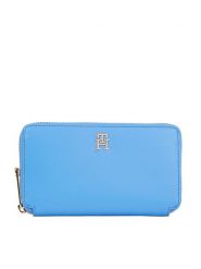 Tommy Hilfiger Duży Portfel Damski Iconic Tommy Large Za AW0AW16009 Niebieski. Niebieskie portfele TOMMY HILFIGER, bez wzorów, ze skóry. Za 159.99 zł.
