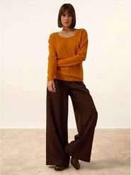 Just Cashmere Kaszmirowy sweter "Fiona" w kolorze jasnobrązowym rozmiar: L. Brązowe swetry Just Cashmere, l, bez wzorów, z kaszmiru, bez ramiączek. Za 440.95 zł.