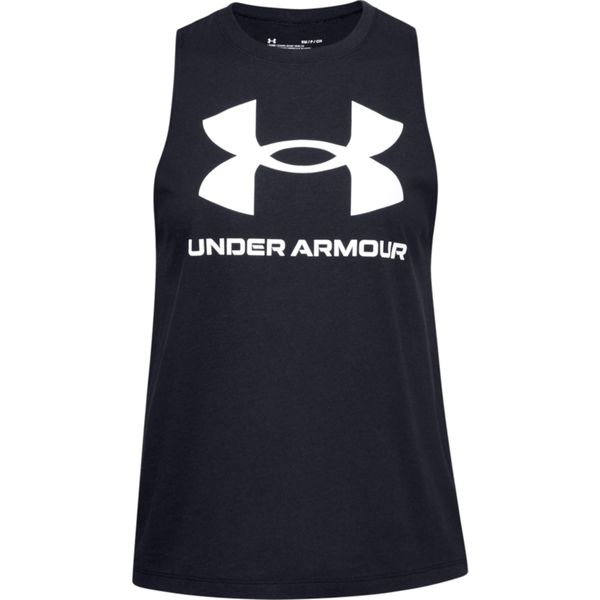 Damski tank top Under Armour Sportstyle Graphic. Białe topy Under Armour, bez wzorów, bez kołnierzyka, bez ramiączek. Za 179.50 zł.