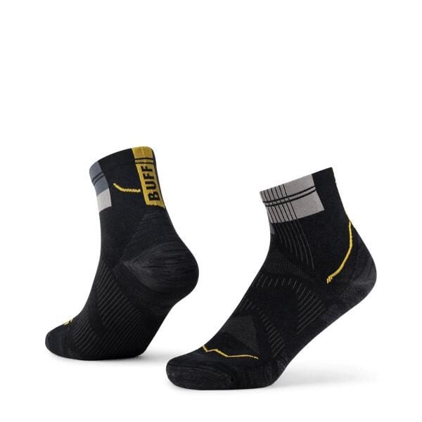 Skarpety biegowe Buff Coolnet Quarter Sock CQ - graphite 36-38. Czarne skarpety Buff, bez wzorów, z elastanu. Za 98.99 zł.