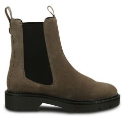 Sztyblety Gant. Brązowe botki GANT, bez wzorów, bez obcasa, na płaskiej podeszwie, bez zapięcia. Za 769.99 zł.