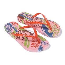 Japonki damskie Ipanema Graffiti III. Czerwone klapki Ipanema, bez wzorów, bez obcasa. Za 76.99 zł.
