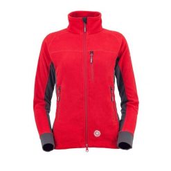 Bluza polarowa trekkingowa damska Milo Anas Lady. Czerwone bluzy sportowe Milo, s, bez wzorów, z polaru, bez kaptura. Za 197.30 zł.
