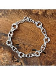 Eclat d'Argent Srebrna bransoletka z elementem ozdobnym rozmiar: onesize. Szare bransoletki Eclat d'Argent, srebrne. Za 204.48 zł.