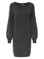 JDY Sukienka dzianinowa w kolorze antracytowym rozmiar: M. Czarne sukienki JDY, m, bez wzorów, z dzianiny, bez kołnierzyka, bez ramiączek, mini. Za 114.44 zł.