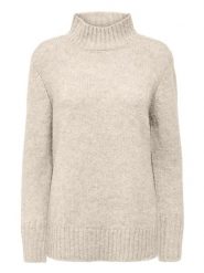 ONLY Sweter w kolorze kremowym rozmiar: S. Brązowe swetry Only, s, bez wzorów, bez ramiączek. Za 88.02 zł.