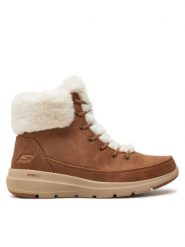 Skechers Trzewiki Glacial Ultra - Wonderland 144202 Brązowy. Brązowe botki Skechers, bez wzorów, ze skóry, bez obcasa, na płaskiej podeszwie, bez zapięcia. Za 239.54 zł.