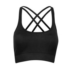 Stanik Fitness BeShaped Gym Queen Bezszwowy. Czarne biustonosze BESHAPED, bez wzorów, z nylonu. W wyprzedaży za 152.15 zł.
