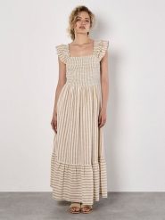 Apricot Sukienka w kolorze beżowym rozmiar: XL. Brązowe sukienki Apricot, xl, bez wzorów, bez kołnierzyka, bez ramiączek, maxi. Za 105.14 zł.
