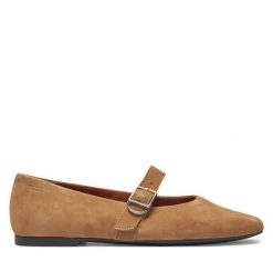 Baleriny Vagabond Shoemakers. Brązowe baleriny Vagabond Shoemakers, bez wzorów, bez obcasa. Za 359.99 zł.