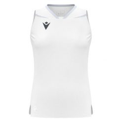 Damski tank top Macron Lily. Białe topy Macron, bez wzorów, bez kołnierzyka, bez ramiączek. Za 246.50 zł.