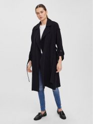 Vero Moda Trencz Bella 10252979 Czarny Relaxed Fit. Czarne płaszcze Vero Moda, xl, bez wzorów, z wiskozy, bez kaptura. Za 159.99 zł.